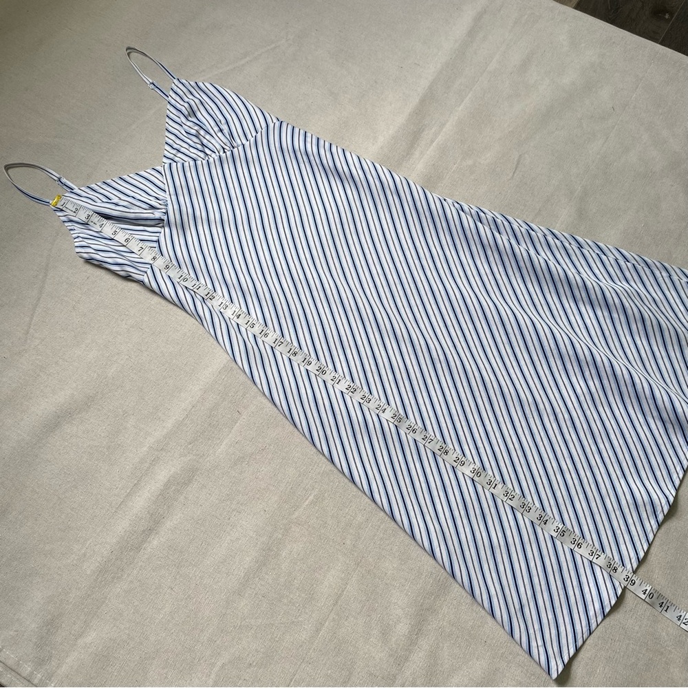 Michael Kors Striped Slip Midi Dress Adjustable Spaghetti Straps - Picture 15 of 15